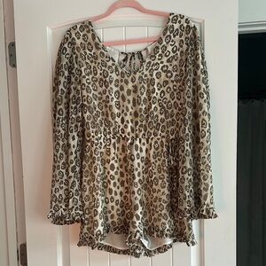 Leopard Print Women's Top